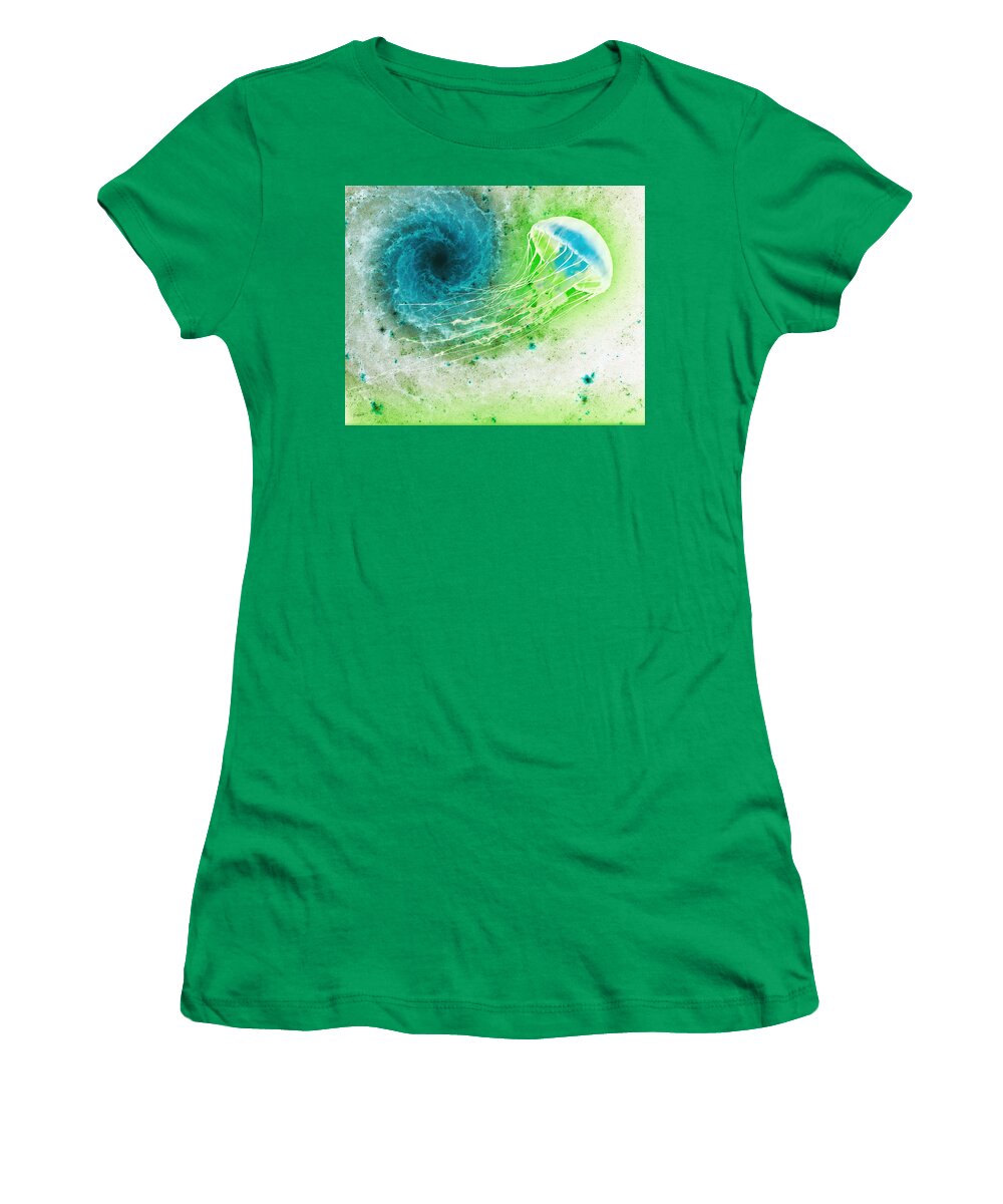 Jellyfish Women's T-Shirt featuring the photograph Space Jellyfish by Bruce Block