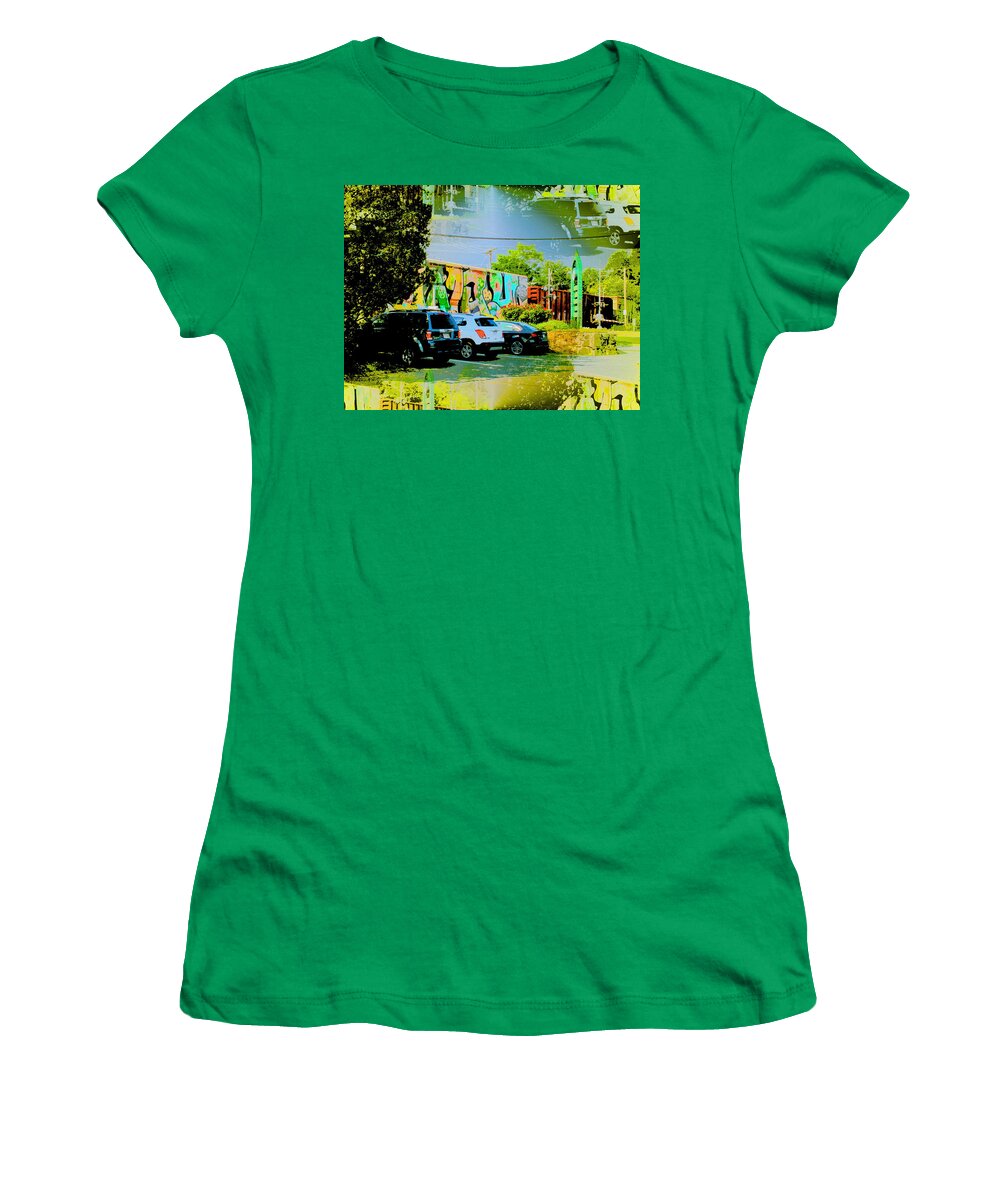 Freight Train Women's T-Shirt featuring the digital art Tagged in Virginia by Cliff Wilson