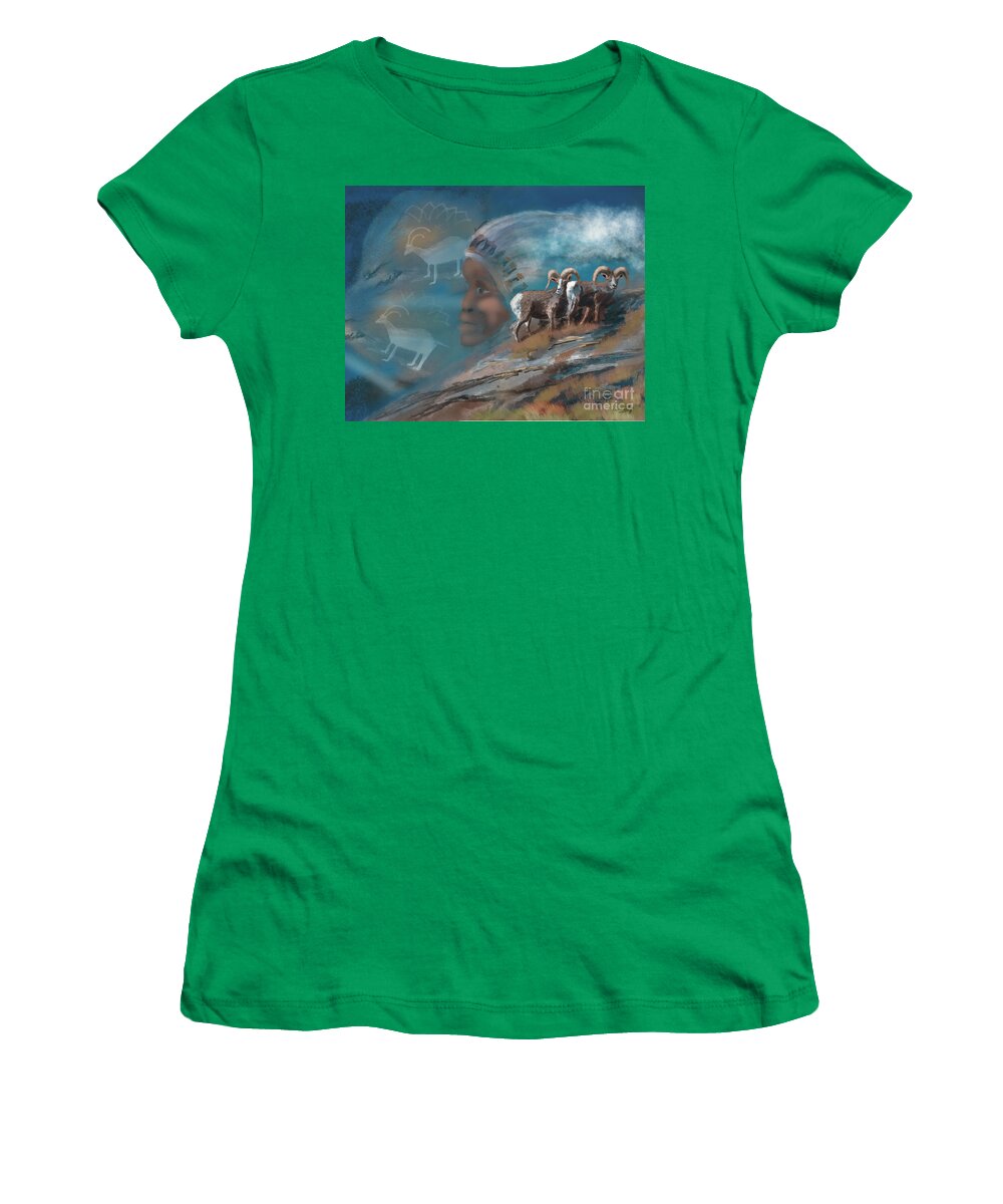 Native American Women's T-Shirt featuring the digital art The Vision II by Doug Gist