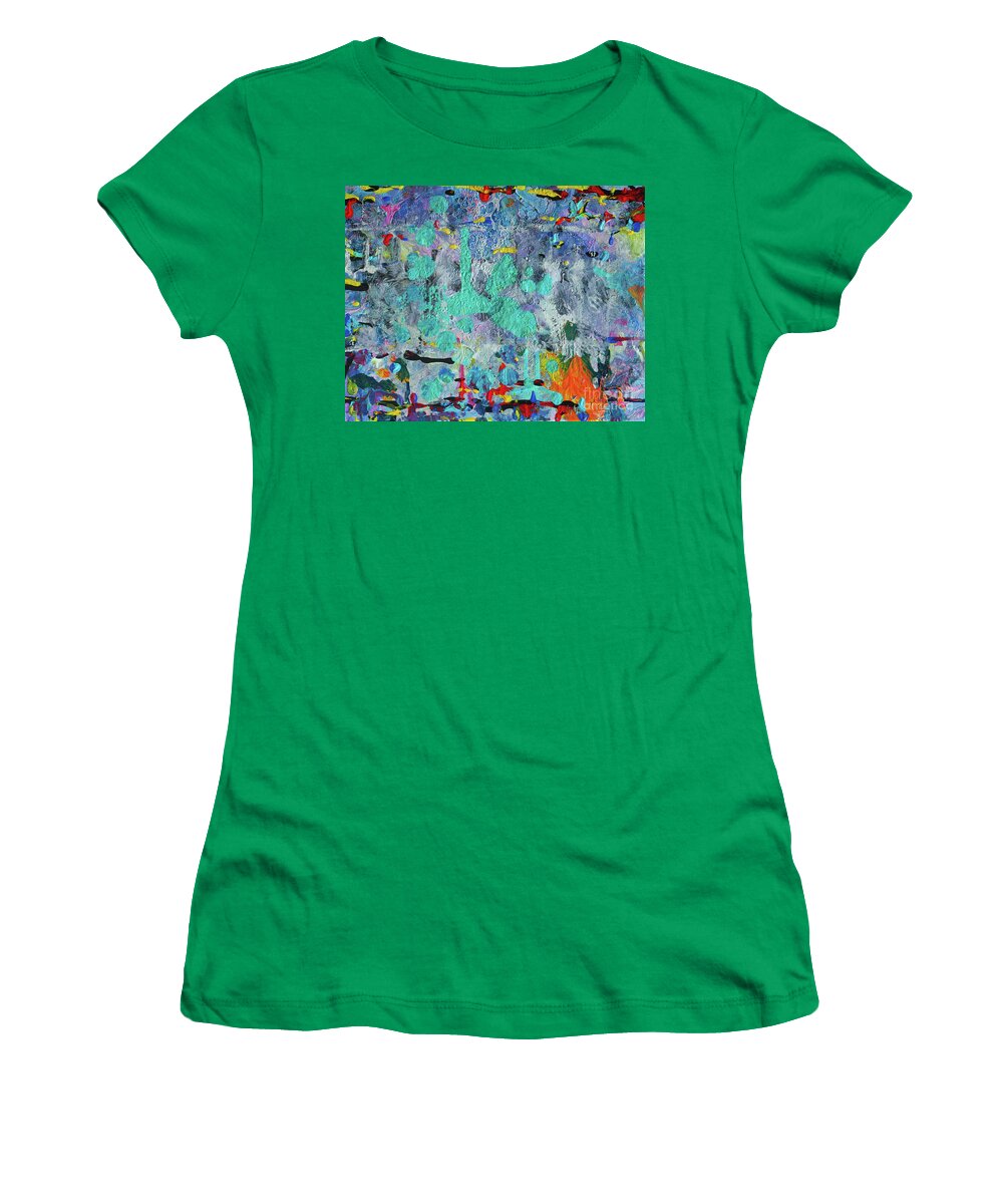Tidewaters Women's T-Shirt featuring the painting Tidewaters by Tessa Evette