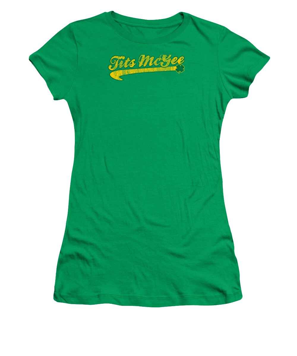 Sarcastic Women's T-Shirt featuring the digital art Tits Mcgee St Patricks Day by Flippin Sweet Gear