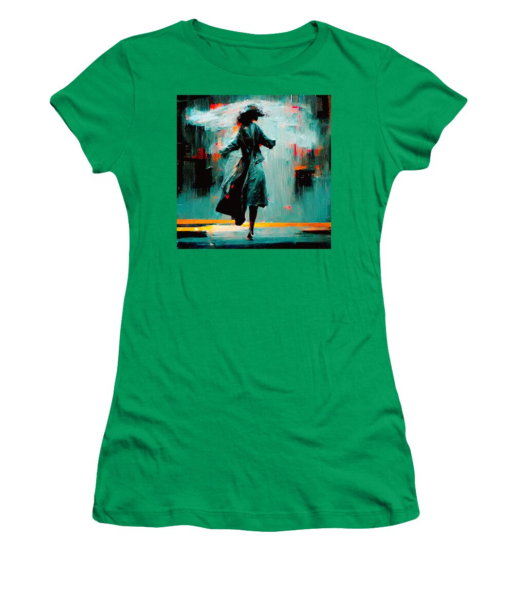Trenchcoats Women's T-Shirt featuring the digital art Trenchcoats #5 by Craig Boehman