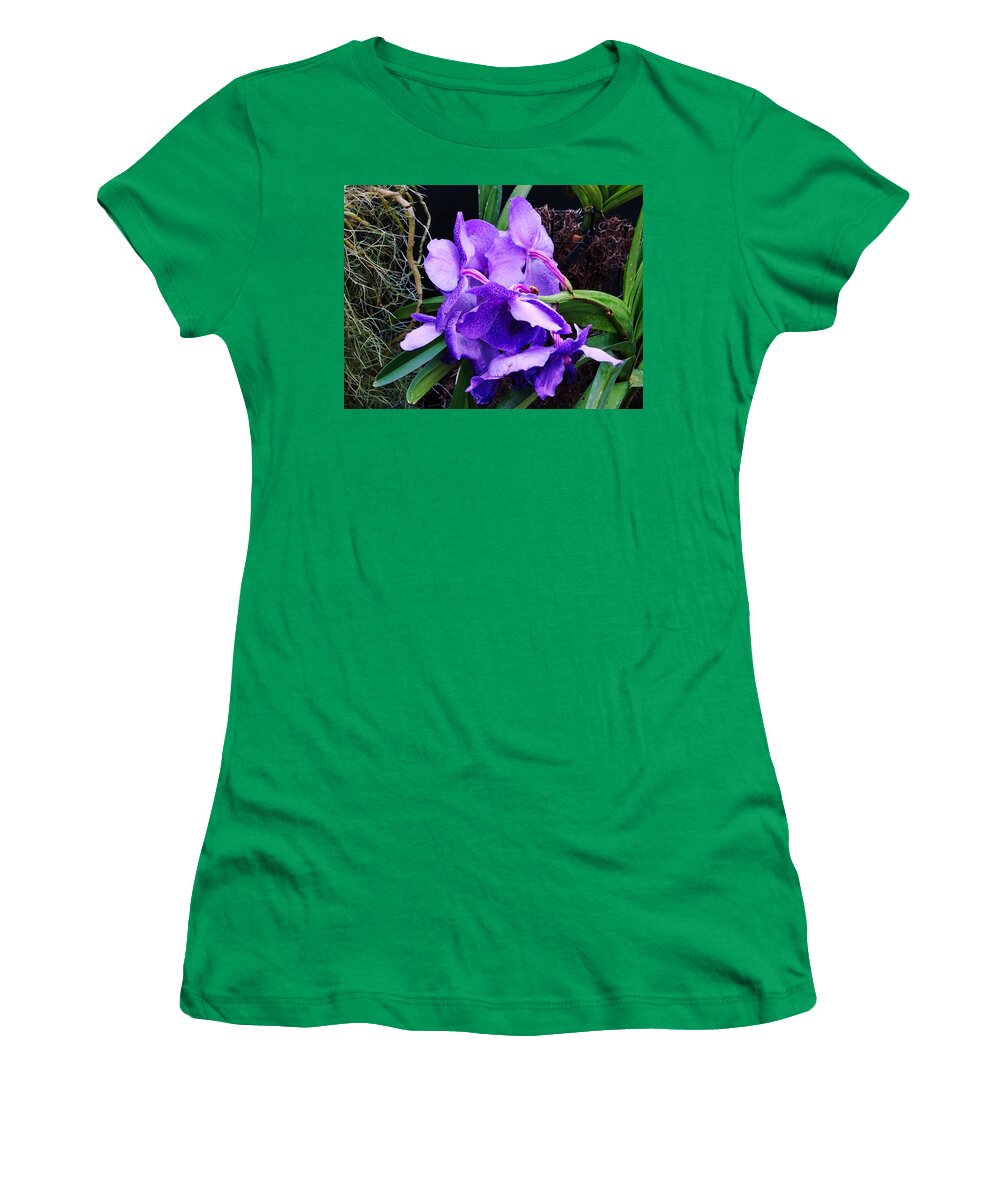 Flower Women's T-Shirt featuring the photograph Violet Elephant Hiding by Russ Considine