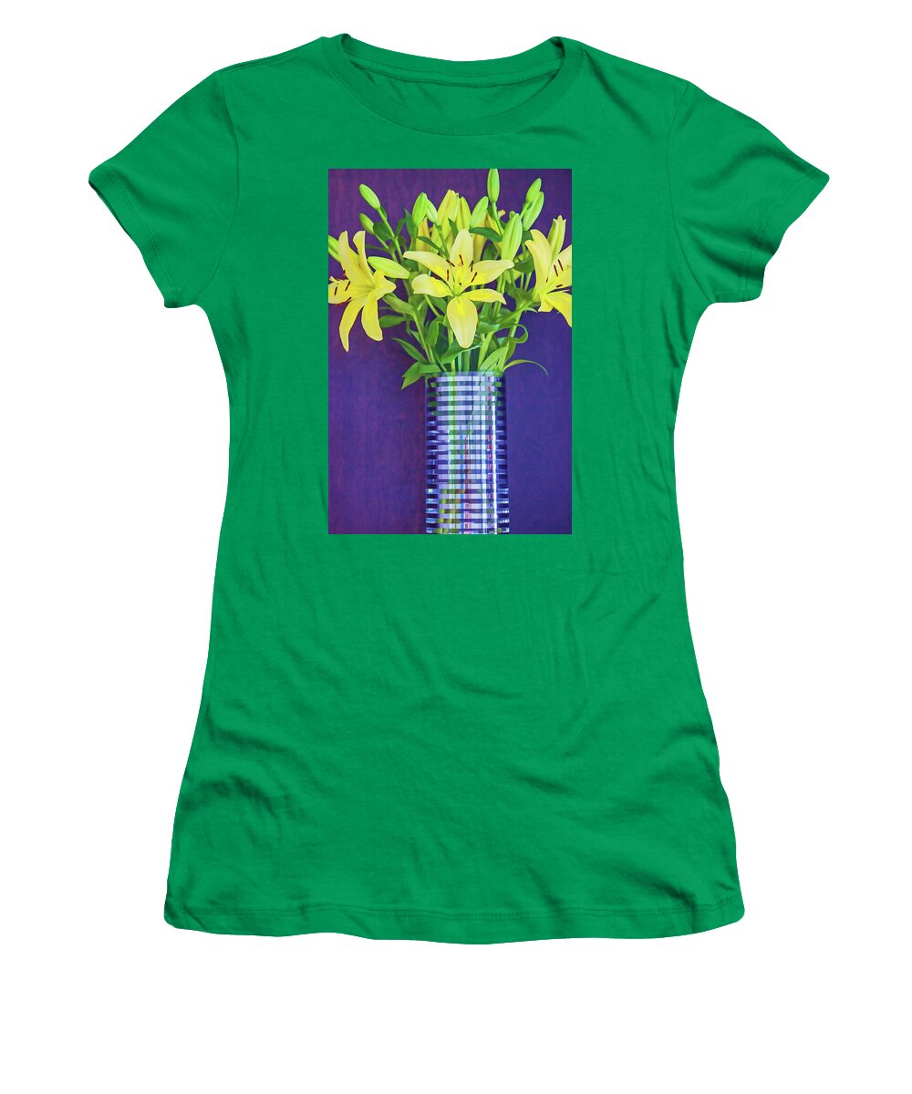 Lilies Women's T-Shirt featuring the photograph Yellow Lilies by Roberta Byram