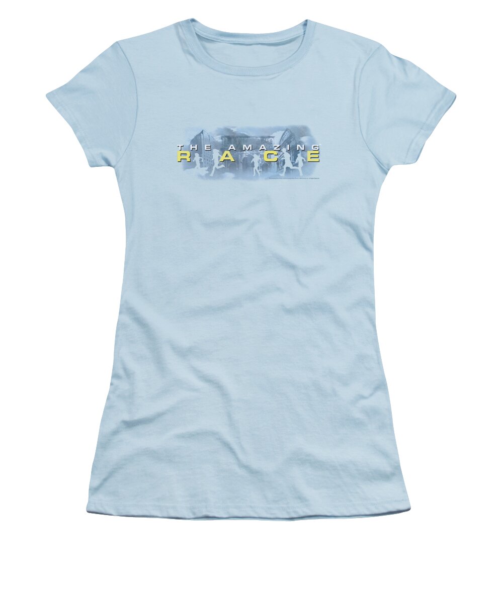  Women's T-Shirt featuring the digital art Amazing Race - In The Clouds by Brand A