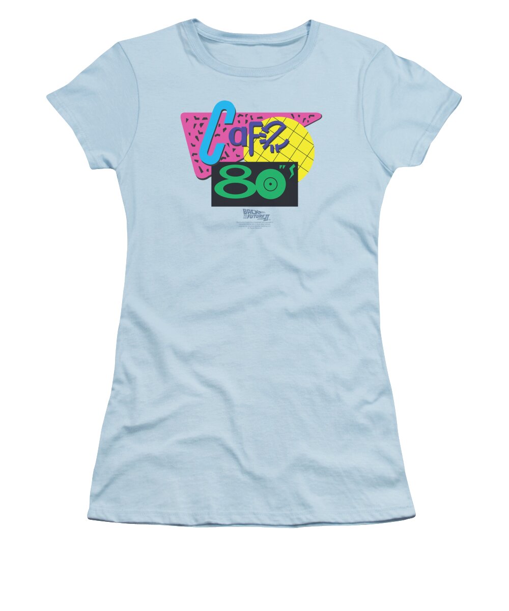  Women's T-Shirt featuring the digital art Back To The Future II - Cafe 80's by Brand A