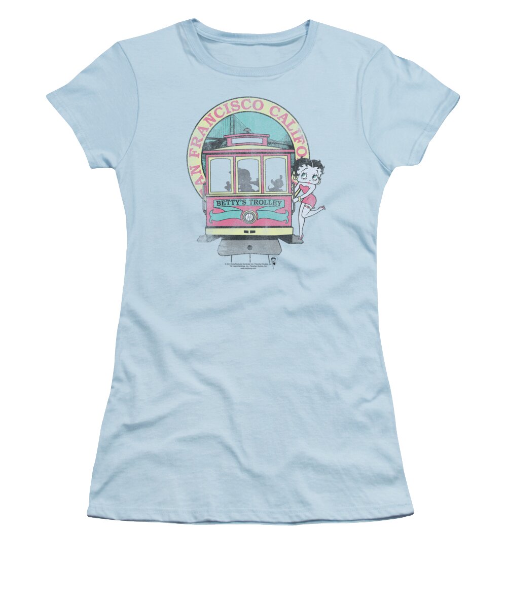 Betty Boop Women's T-Shirt featuring the digital art Boop - Betty's Trolley by Brand A