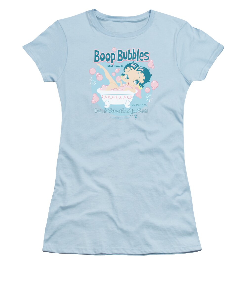 Betty Boop Women's T-Shirt featuring the digital art Boop - Boop Bubbles by Brand A
