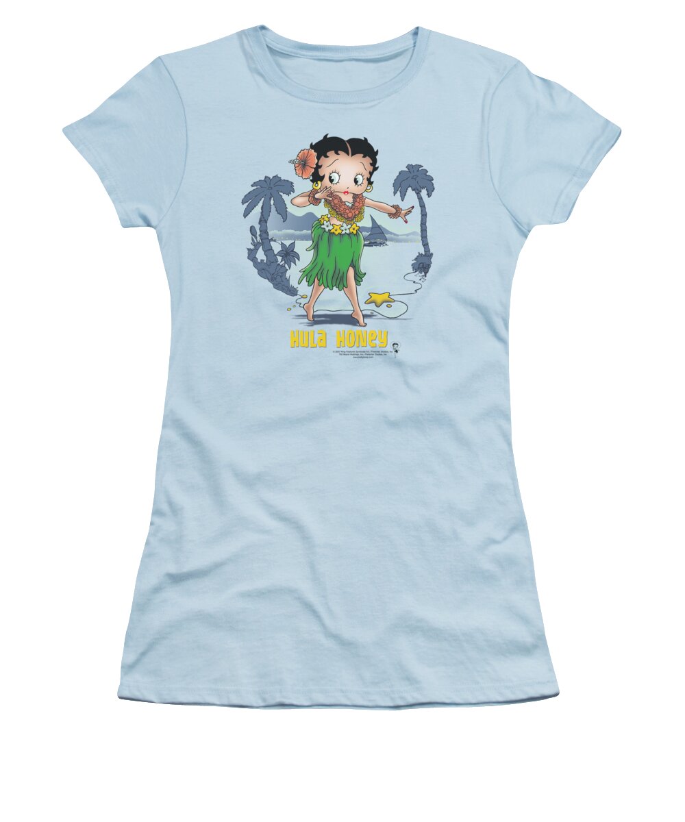 Betty Boop Women's T-Shirt featuring the digital art Boop - Hula Honey by Brand A