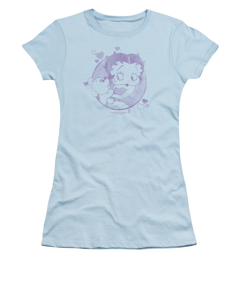 Betty Boop Women's T-Shirt featuring the digital art Boop - Perfect Kiss by Brand A