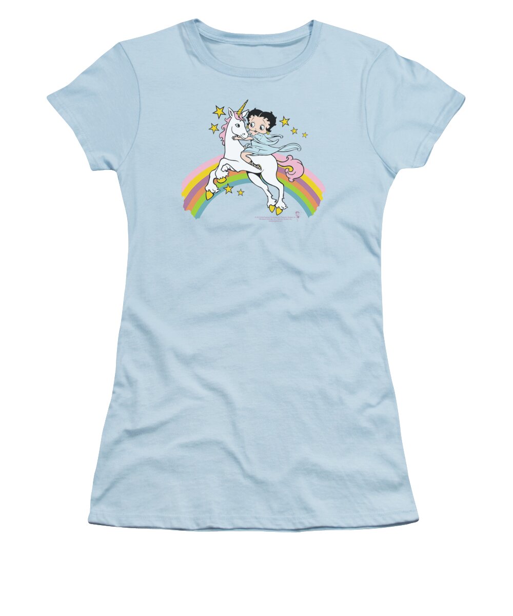  Women's T-Shirt featuring the digital art Boop - Unicorn And Rainbows by Brand A