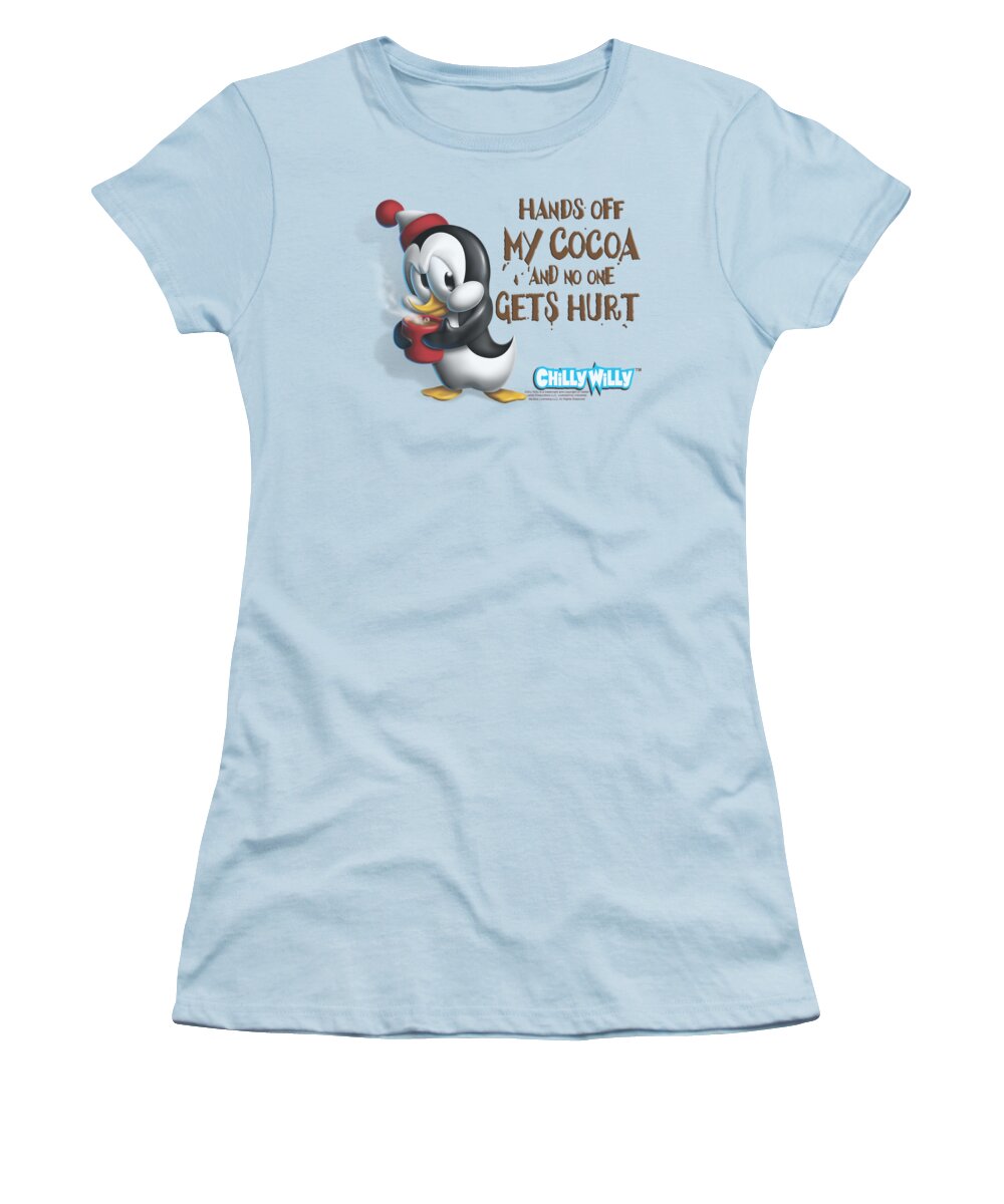  Women's T-Shirt featuring the digital art Chilly Willy - Hands Off by Brand A