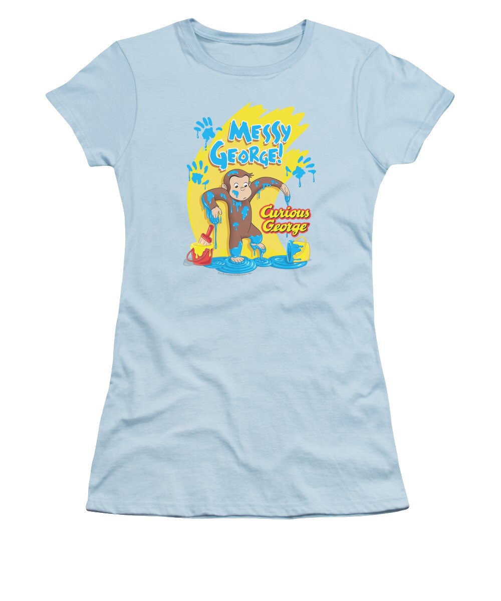 Curious George Women's T-Shirt featuring the digital art Curious George - Messy George by Brand A