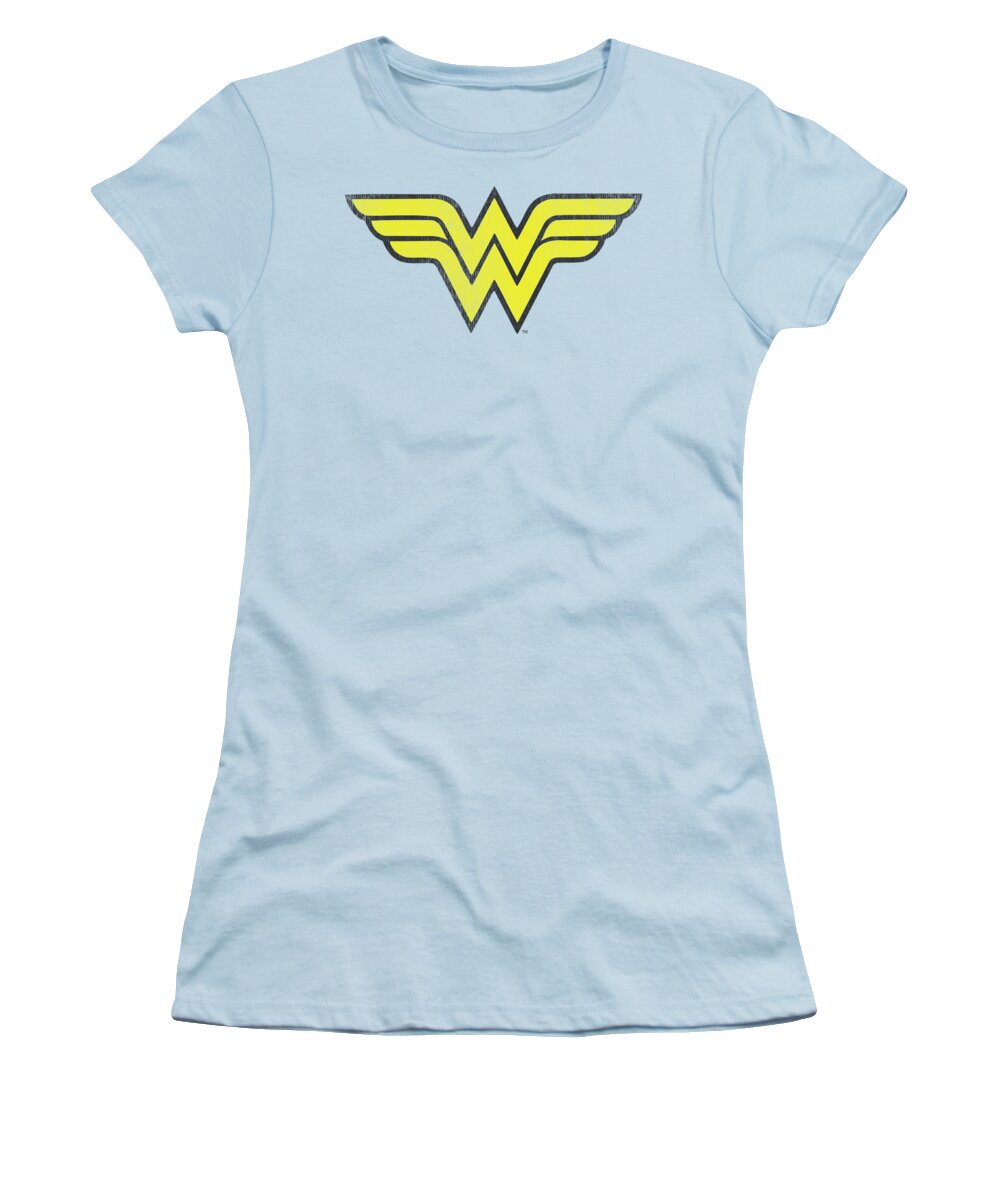  Women's T-Shirt featuring the digital art Dc - Ww Logo Distressed by Brand A