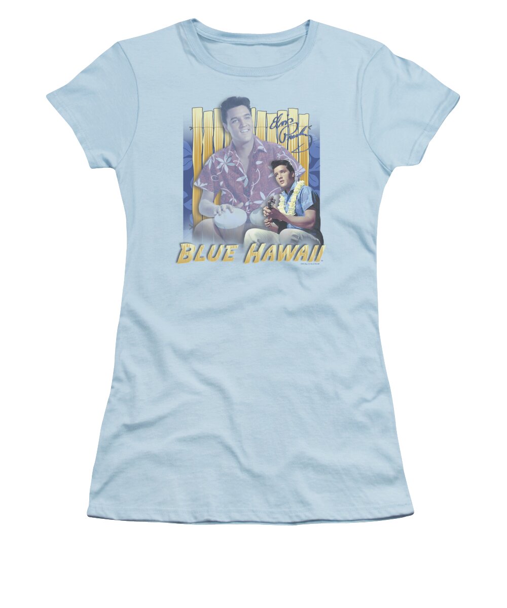 Elvis Women's T-Shirt featuring the digital art Elvis - Blue Hawaii by Brand A