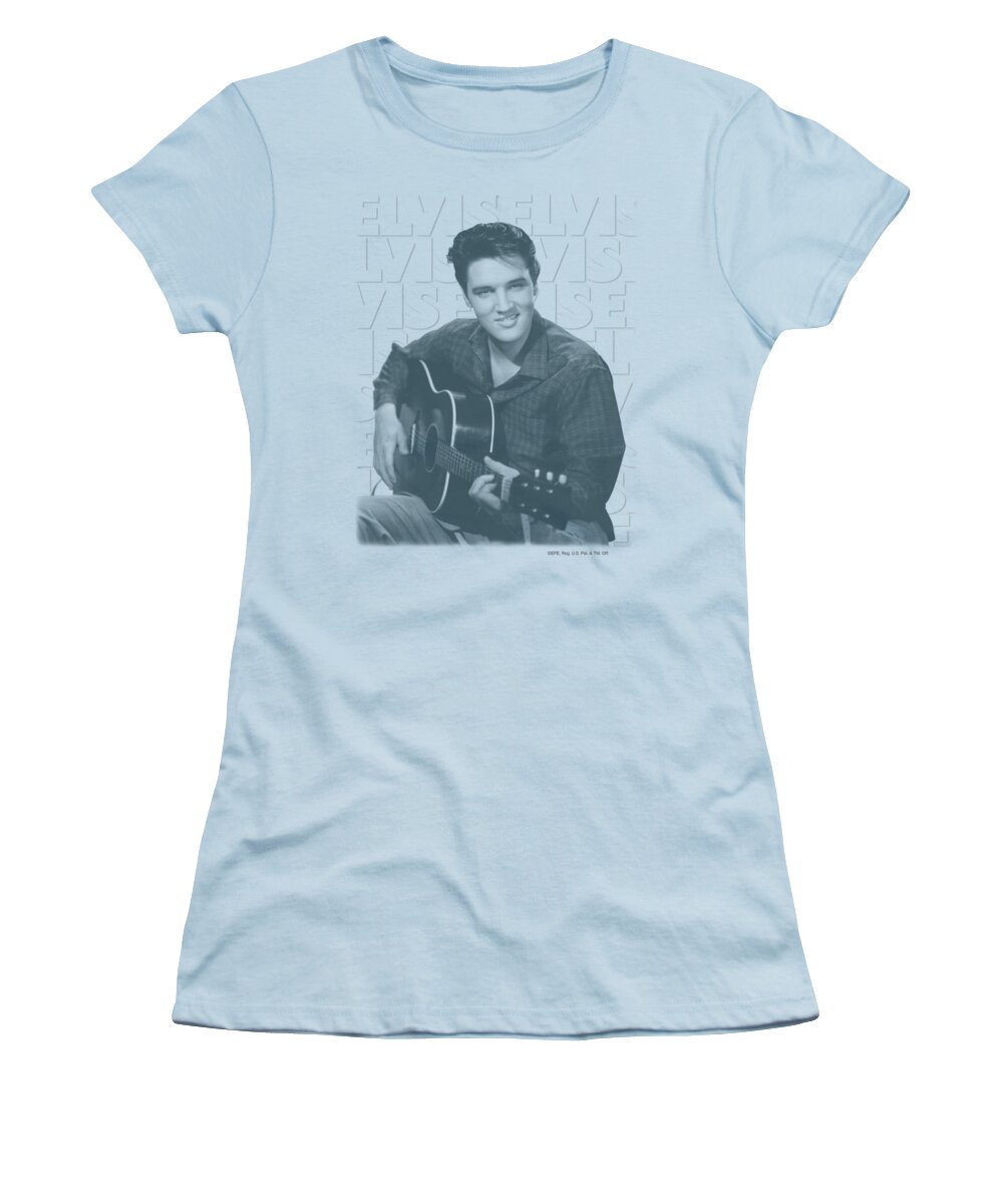 Elvis Women's T-Shirt featuring the digital art Elvis - Repeat by Brand A