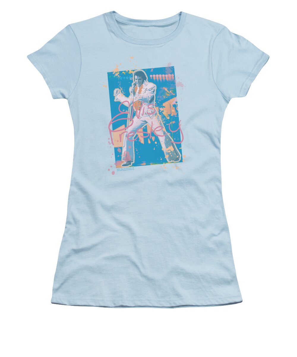Elvis Women's T-Shirt featuring the digital art Elvis - Splatter Hawaii by Brand A