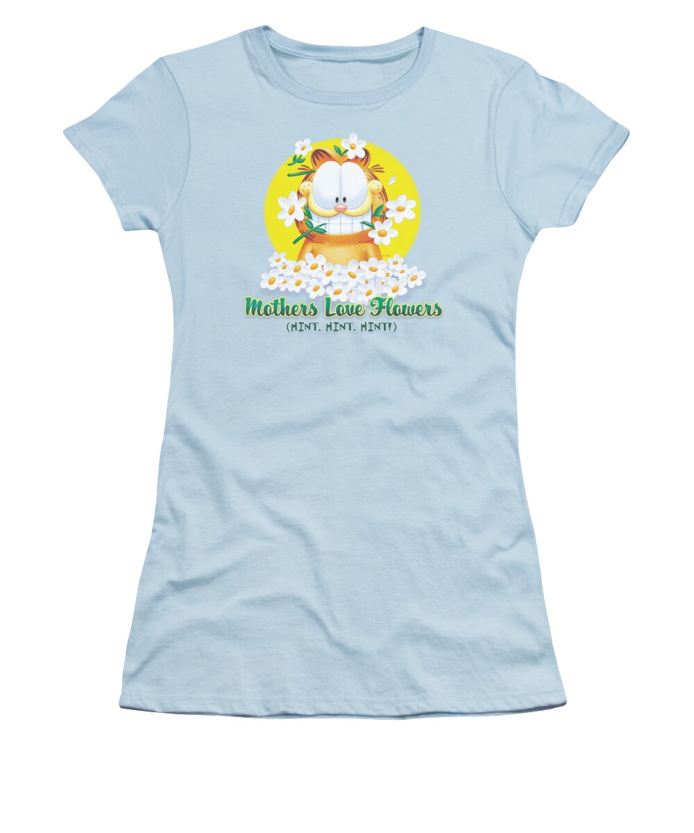 Garfield Women's T-Shirt featuring the digital art Garfield - Mother's Love Flowers by Brand A