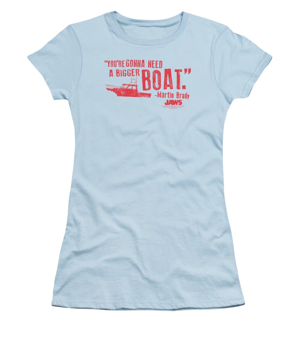 Jaws Women's T-Shirt featuring the digital art Jaws - Bigger Boat by Brand A