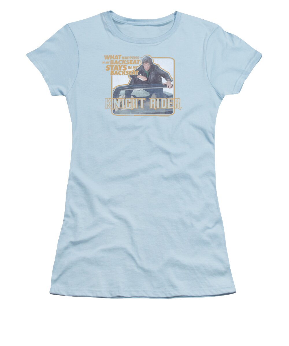  Women's T-Shirt featuring the digital art Knight Rider - Back Seat by Brand A