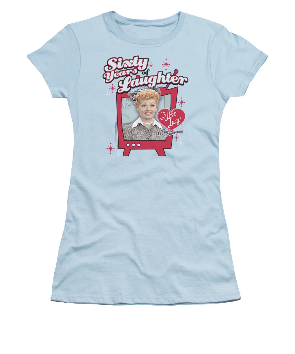 I Love Lucy Women's T-Shirt featuring the digital art Lucy - 60 Years Of Laughter by Brand A