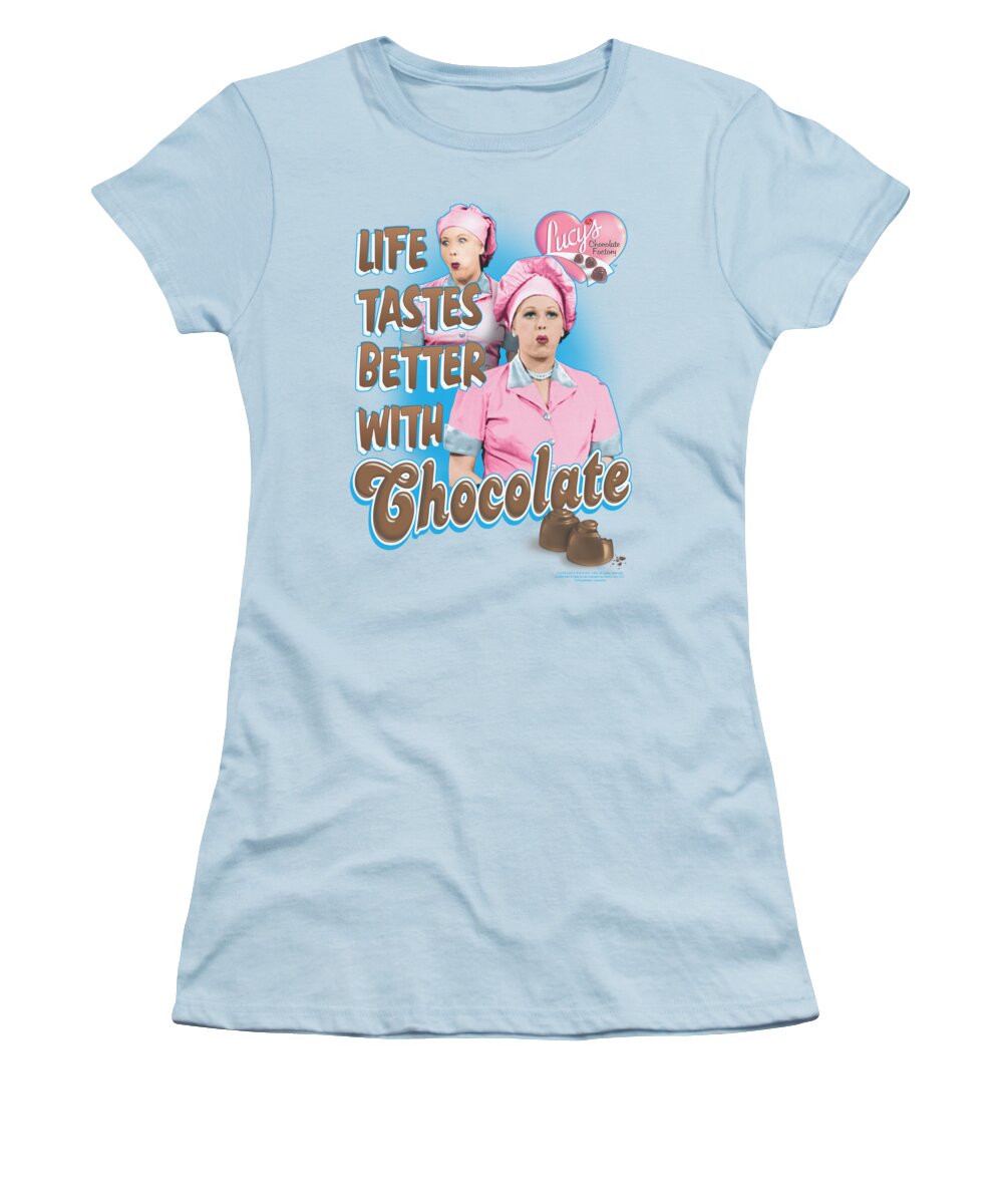 I Love Lucy Women's T-Shirt featuring the digital art Lucy - Better With Chocolate by Brand A