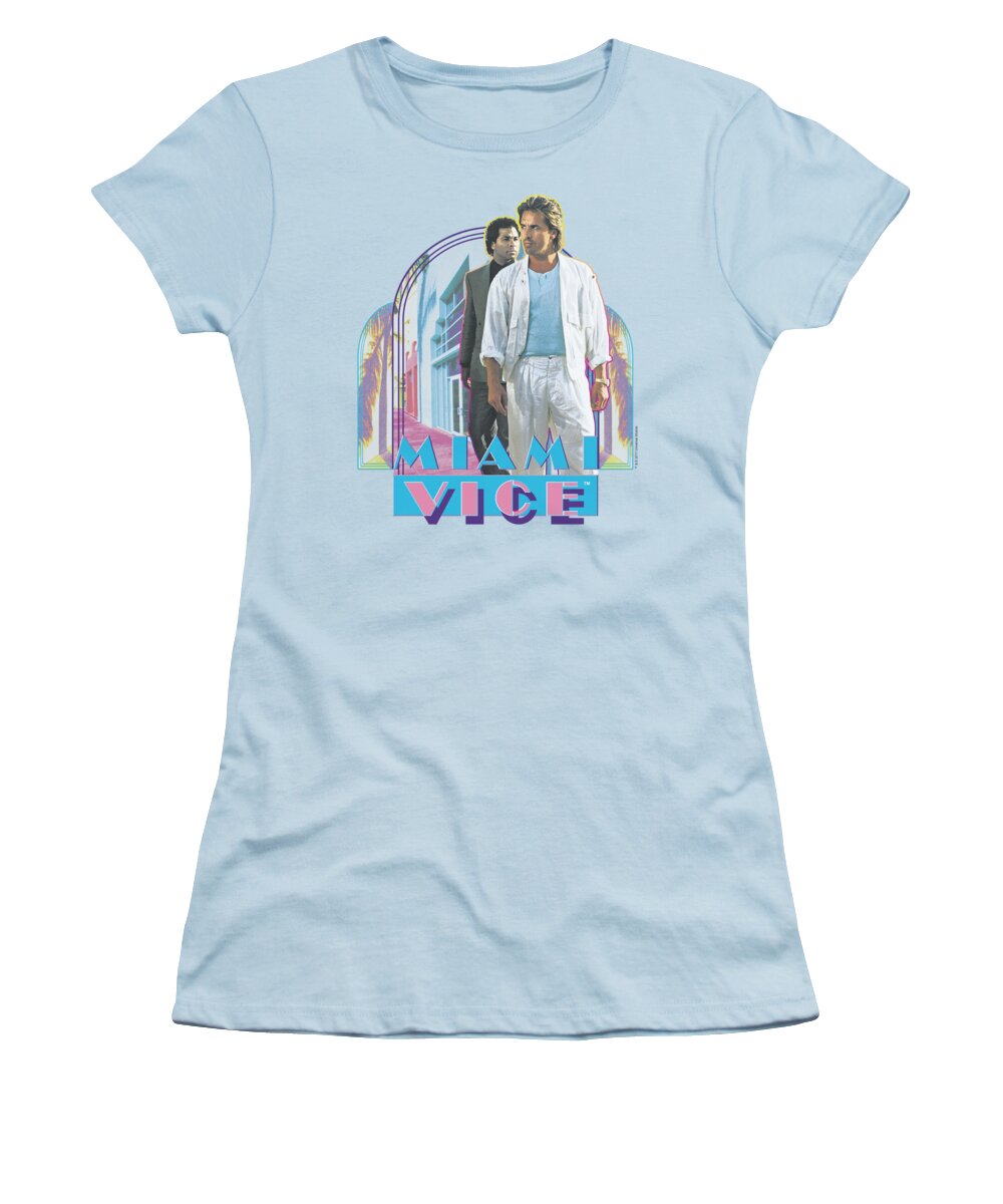 Miami Vice Women's T-Shirt featuring the digital art Miami Vice - Miami Heat by Brand A
