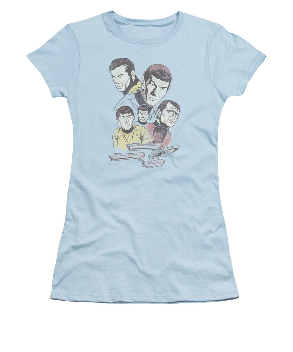 Star Trek Women's T-Shirt featuring the digital art Star Trek - Retro Crew by Brand A