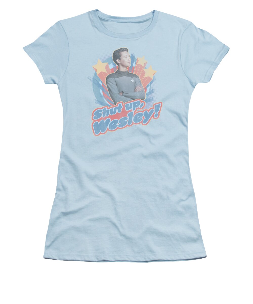 Star Trek Women's T-Shirt featuring the digital art Star Trek - Shut Up Wesley by Brand A