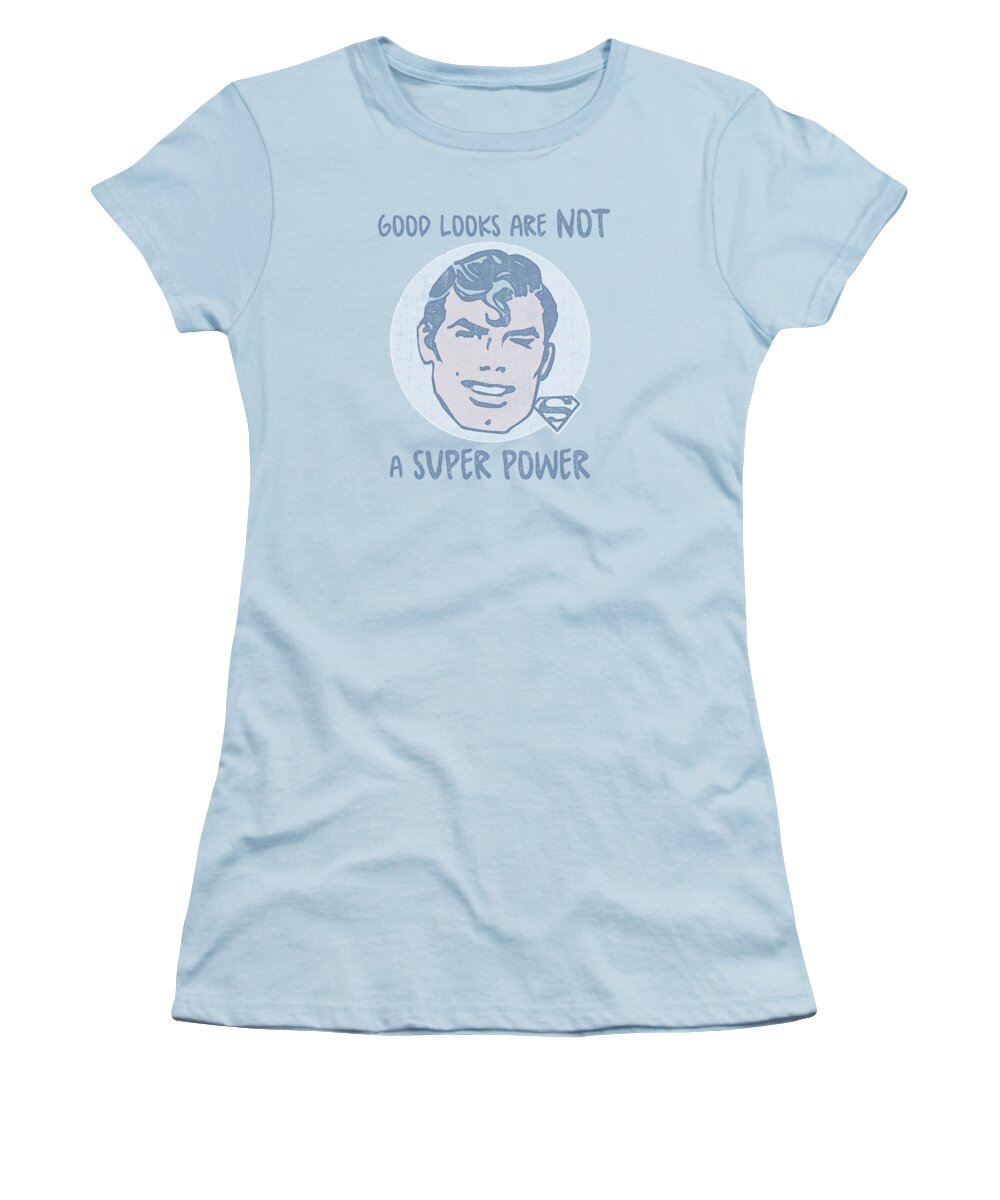 Superman Women's T-Shirt featuring the digital art Superman - Good Looks by Brand A