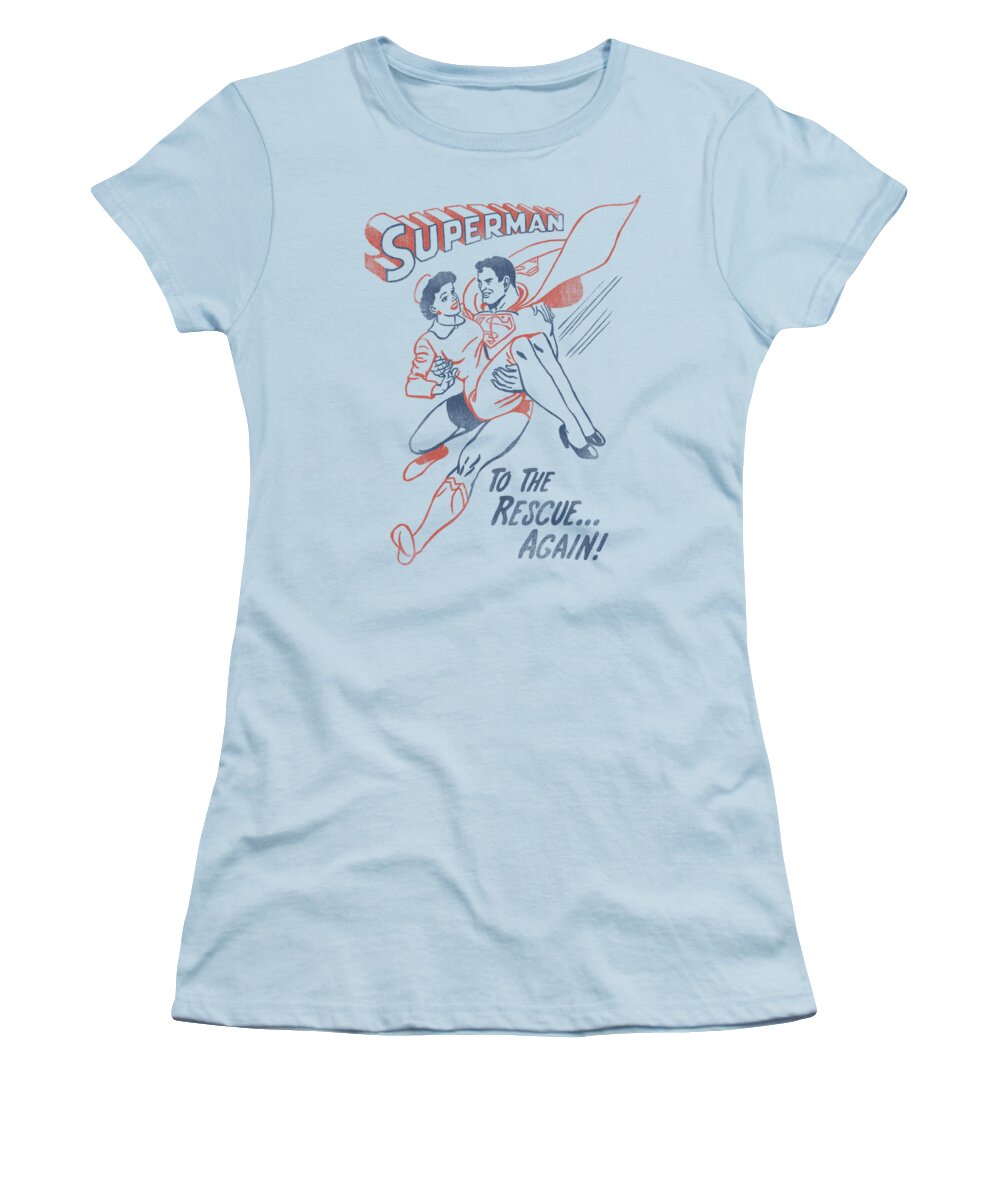 Superman Women's T-Shirt featuring the digital art Superman - To The Rescue by Brand A