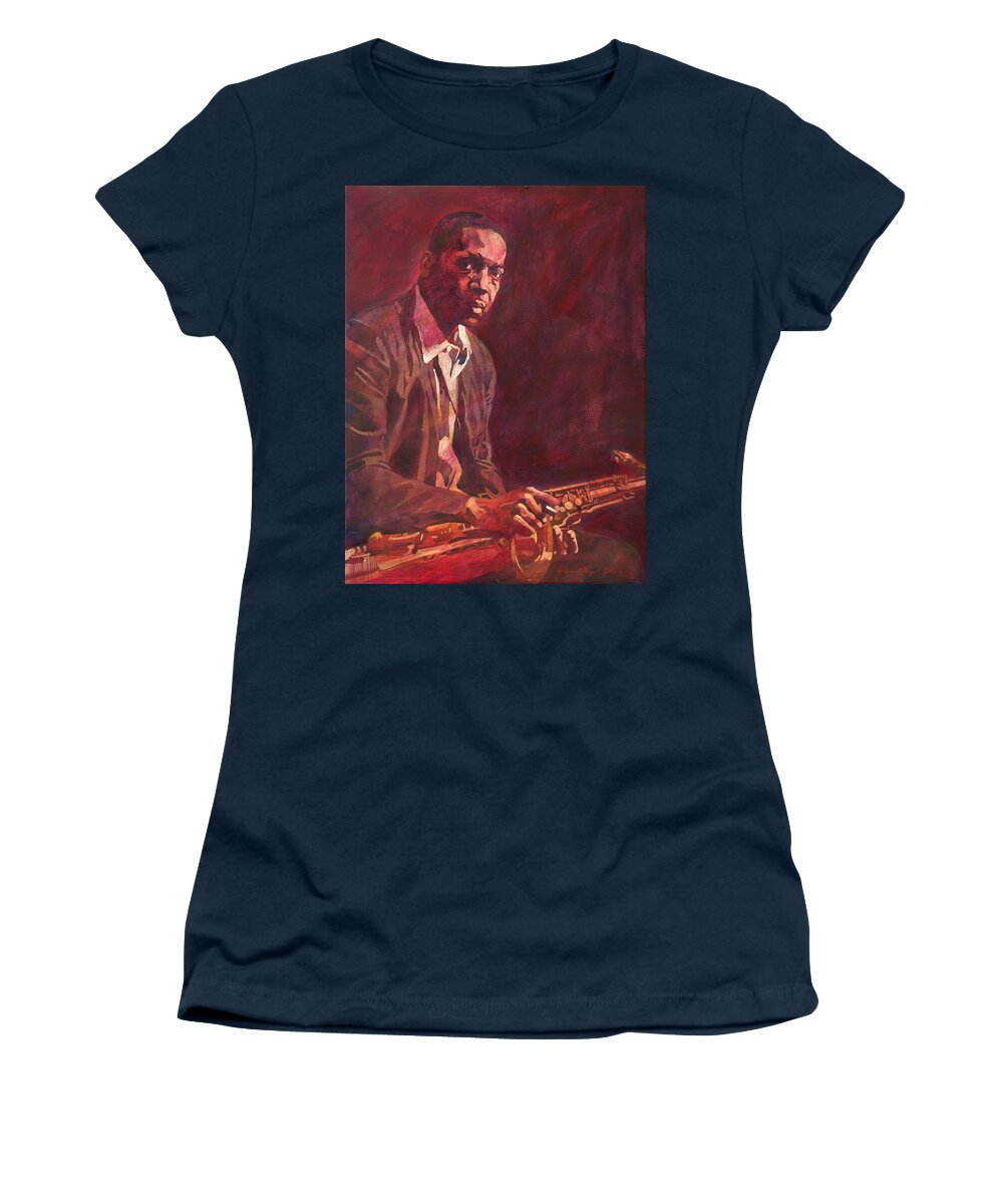 Jazz Women's T-Shirt featuring the painting A Love Supreme - Coltrane by David Lloyd Glover