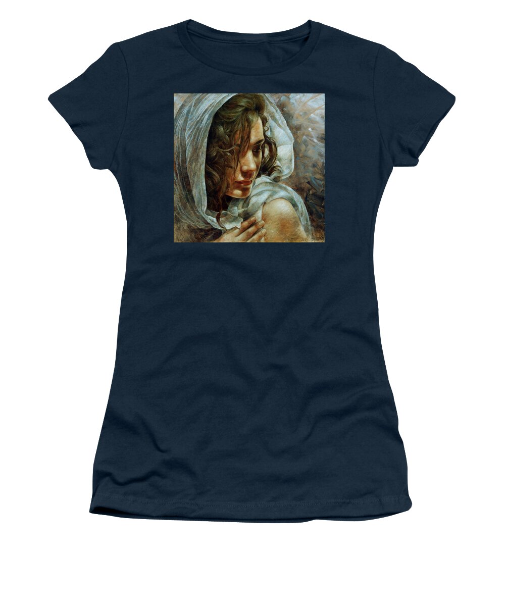 Girl Women's T-Shirt featuring the painting Kornelia by Arthur Braginsky