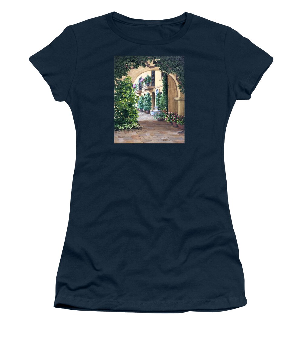 Archway Women's T-Shirt featuring the painting Sedona Archway by Mary Palmer
