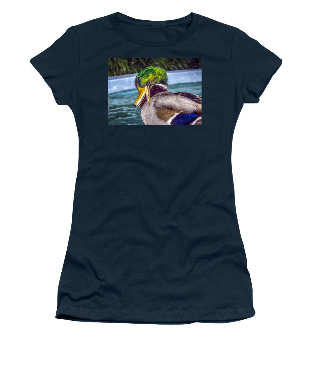 Anas Women's T-Shirt featuring the photograph Anas platyrhynchos by Traveler's Pics