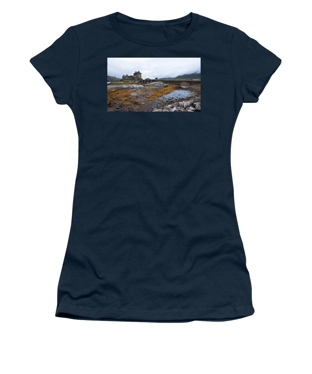  Eilean Donan Women's T-Shirt featuring the photograph Eilean Donan castle by Michalakis Ppalis