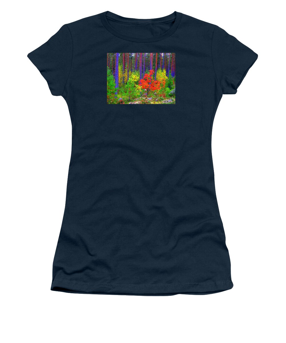 Colorful Women's T-Shirt featuring the photograph Fall colors by Pauli Hyvonen