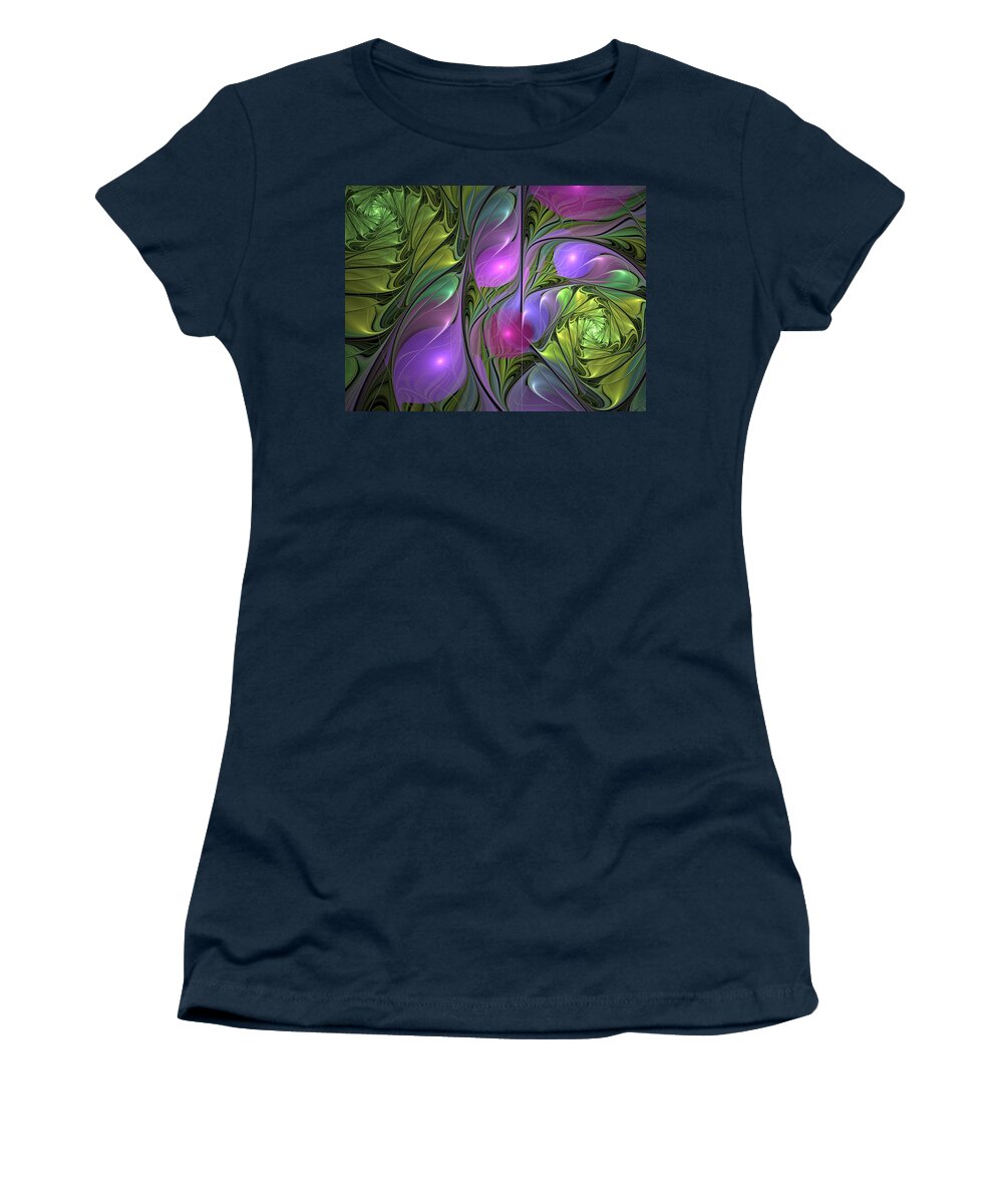 Abstract Women's T-Shirt featuring the digital art Good Mood #2 by Gabiw Art
