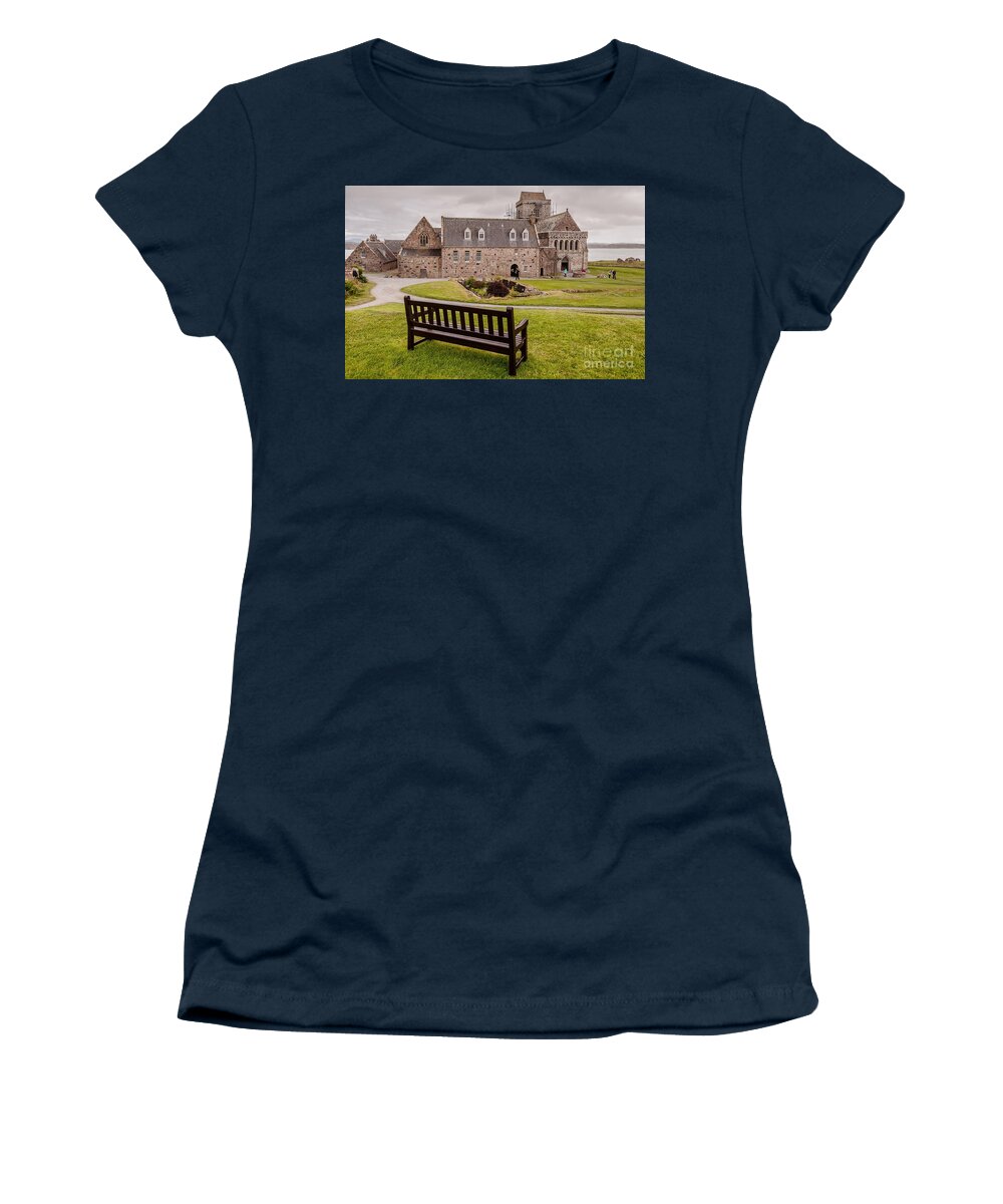Abbey Women's T-Shirt featuring the photograph Iona Abbey by Sergey Simanovsky