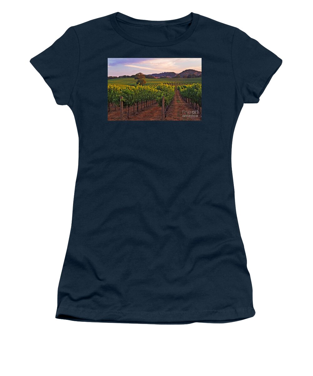 Calistoga Women's T-Shirt featuring the photograph Knight's Valley Summer Solstice #1 by Charlene Mitchell