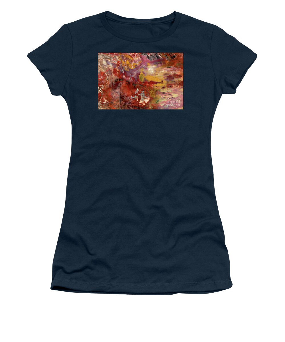 00343402 Women's T-Shirt featuring the photograph Petrified Wood Detail by Yva Momatiuk John Eastcott