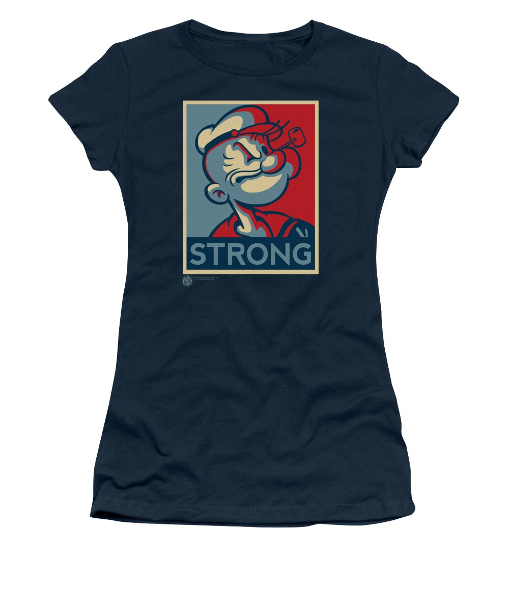 Popeye Women's T-Shirt featuring the digital art Popeye - Strong by Brand A