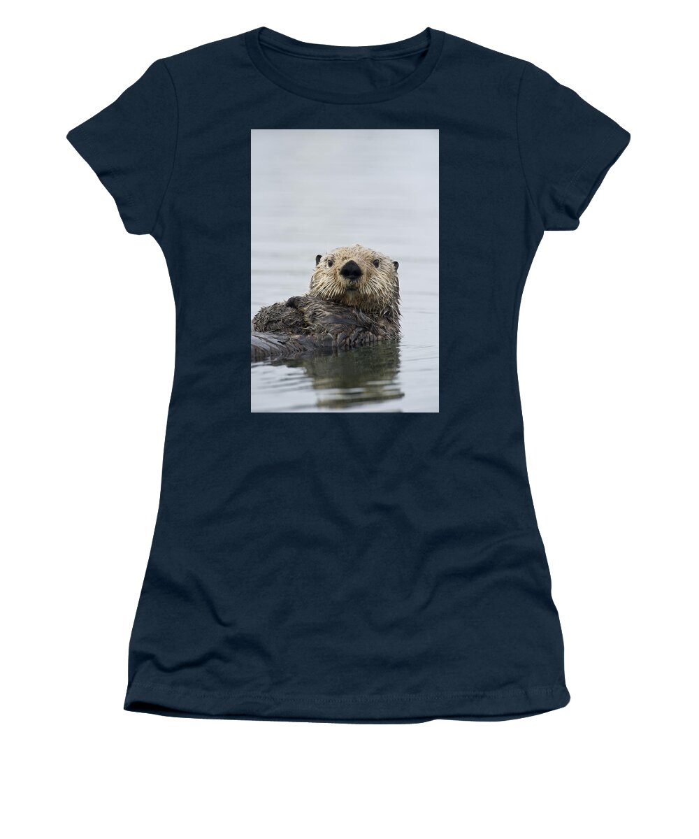 Michael Quinton Women's T-Shirt featuring the photograph Sea Otter Alaska by Michael Quinton