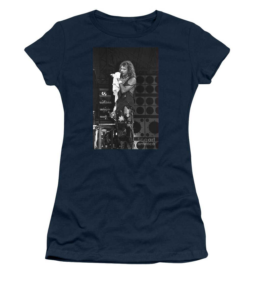 Singer Women's T-Shirt featuring the photograph Van Halen - David Lee Roth #2 by Concert Photos
