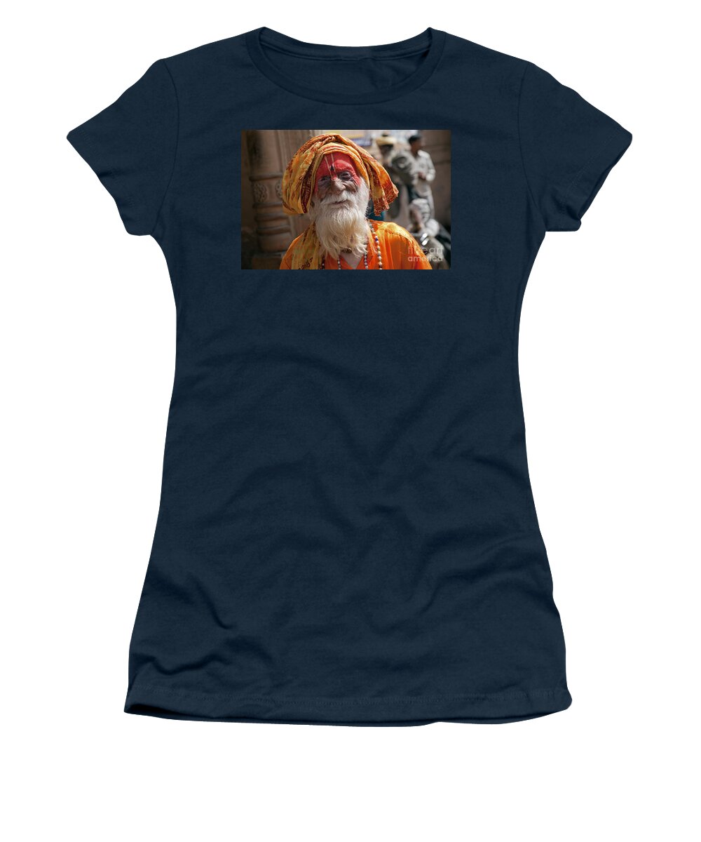 Hare Krishna Women's T-Shirt featuring the photograph 120801p014 by Arterra Picture Library