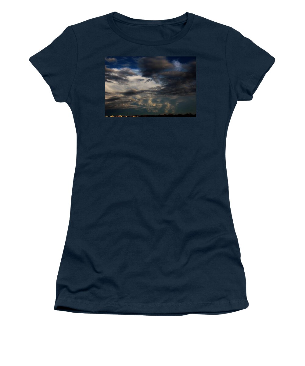 Stormscape Women's T-Shirt featuring the photograph Let the Storm Season Begin #20 by NebraskaSC