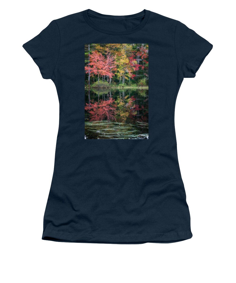 Reflection Women's T-Shirt featuring the photograph Autumn Pond #2 by Bill Wakeley