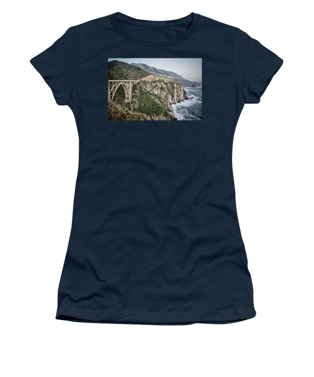 Bixby Women's T-Shirt featuring the photograph Bixby Bridge Vista #2 by Heather Applegate