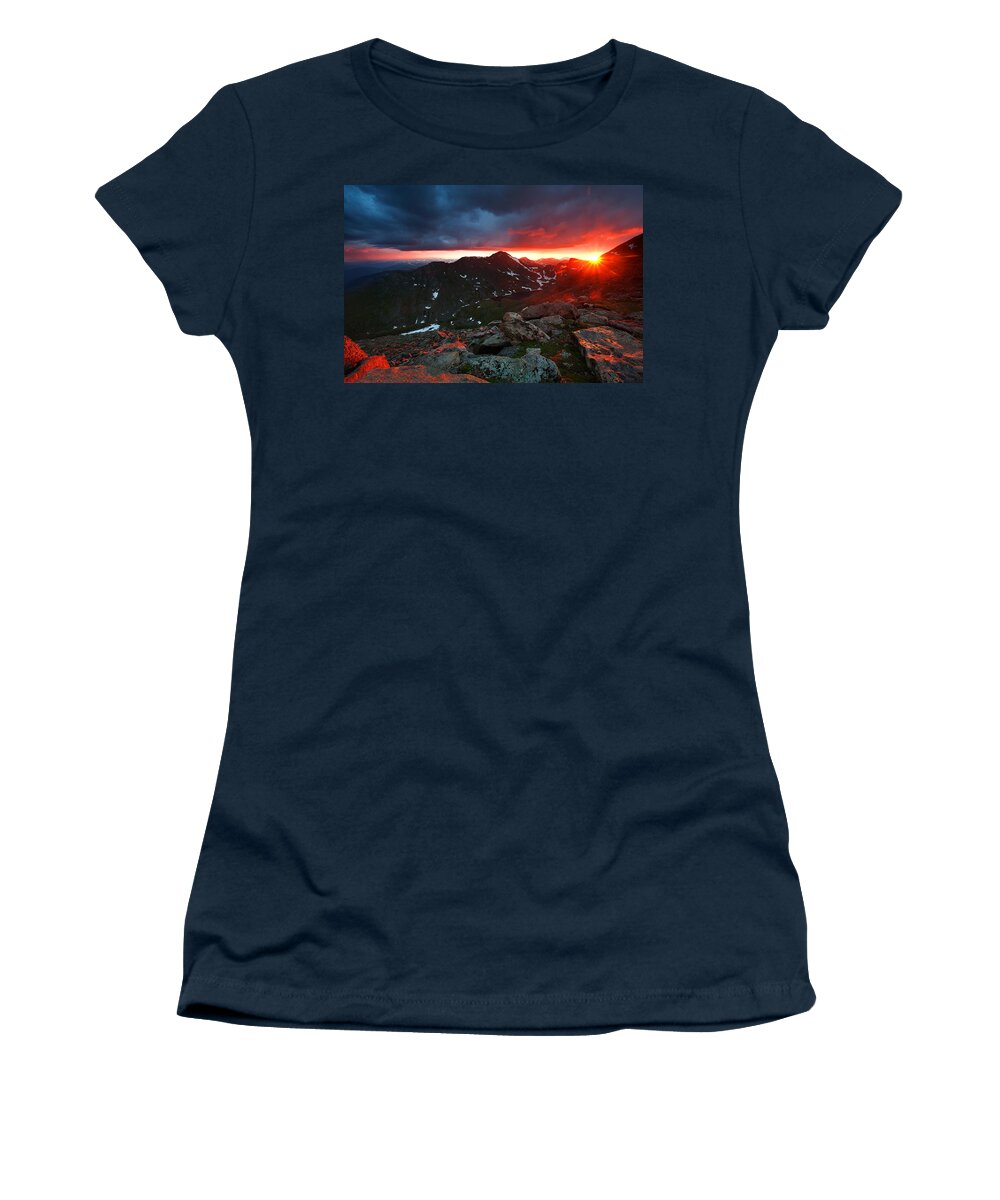 Sunsets Women's T-Shirt featuring the photograph Goodnight Kiss by Jim Garrison