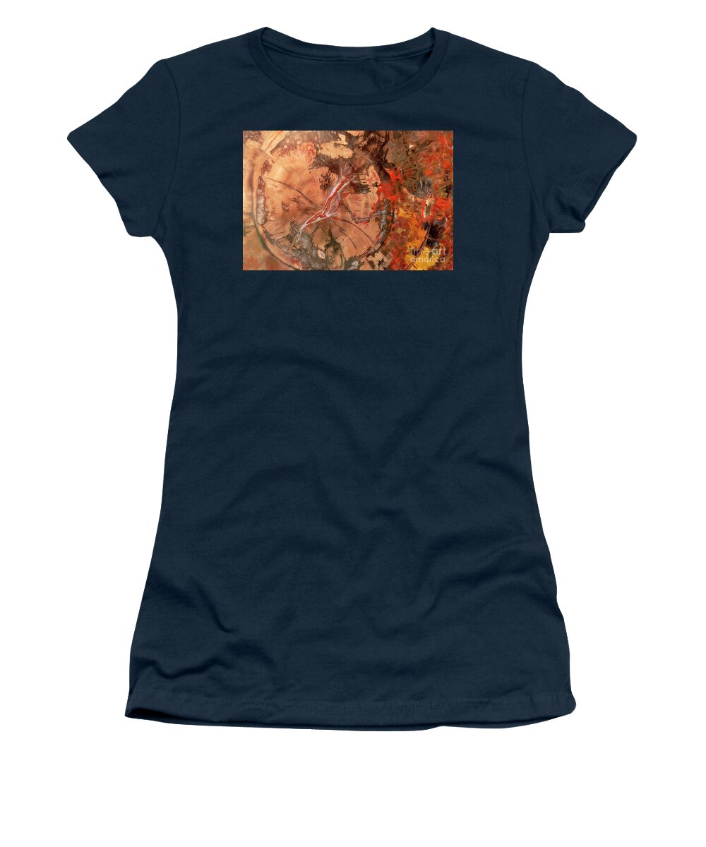 00343399 Women's T-Shirt featuring the photograph Petrified Wood Detail by Yva Momatiuk John Eastcott
